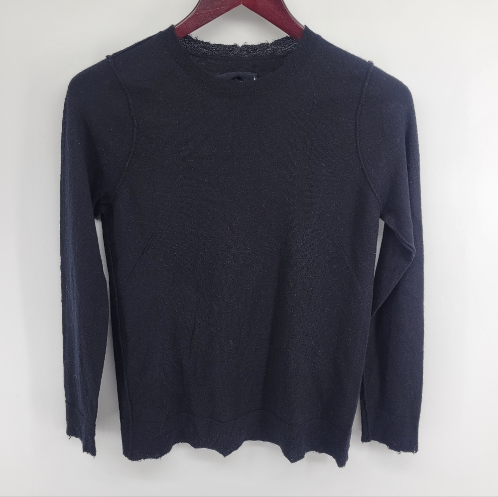 Zadig & Voltaire Black Cashmere sweater with small wings on the back Size Small